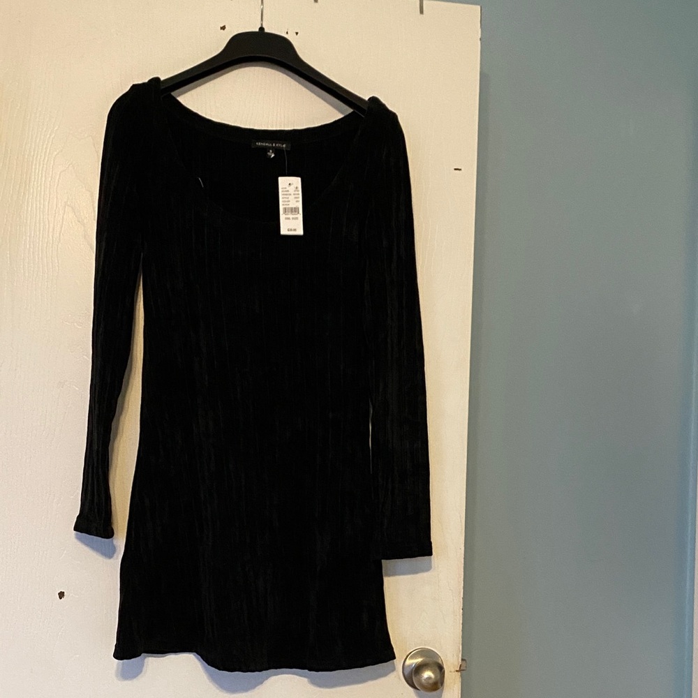Kendall & Kylie Black Long Sleeve Dress